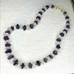 Purple gemstone necklace